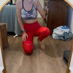 Red fabletics leggings